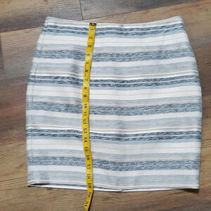 Ann Taylor NWT blue silver striped pencil skirt